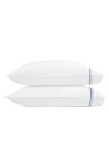 Matouk Set Of 2 Amara Triple Pearl Embroidered Cotton Pillowcase