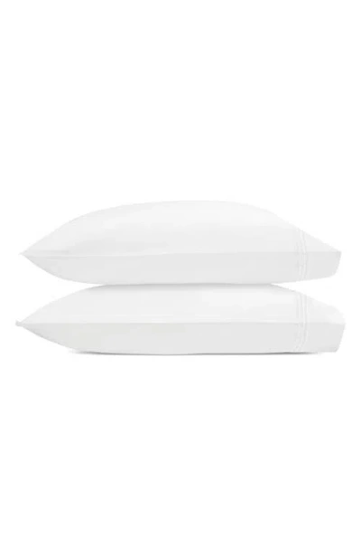 Matouk Set Of 2 Amara Triple Pearl Embroidered Cotton Pillowcase