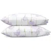 Matouk Set Of 2 Floral Cotton Percale Pillowcases In Lavender