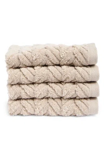 Matouk Seville 4-piece Cotton Bath Towel Set In Alabaster