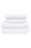 Matouk Seville 4-piece Cotton Bath Towel Set In White