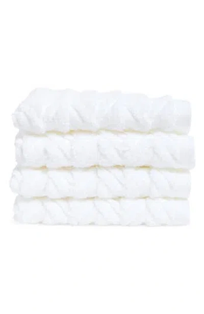 Matouk Seville 4-piece Cotton Bath Towel Set In White