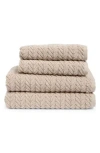 Matouk Seville 4-piece Cotton Towel Set In Brown