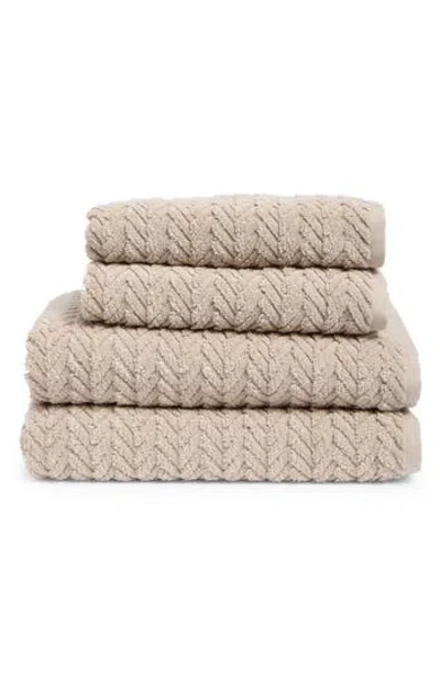 Matouk Seville 4-piece Cotton Towel Set In Brown