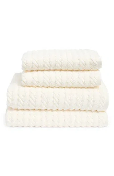 Matouk Seville 4-piece Cotton Towel Set In White
