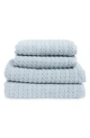 Matouk Seville 4-piece Cotton Towel Set In Blue