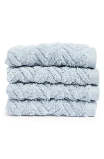 Matouk Seville Cotton Washcloth In Blue