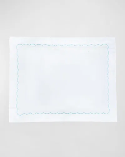 Matouk Standard Scallops Embroidered Sham In White
