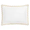 Matouk Stella Scalloped Embroidered Boudoir Sham In White