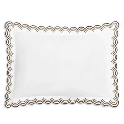 Matouk Stella Scalloped Embroidered Boudoir Sham