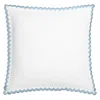 Matouk Stella Scalloped Embroidered Euro Sham In Blue
