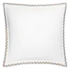 Matouk Stella Scalloped Embroidered Euro Sham In Brown