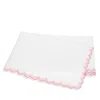Matouk Stella Scalloped Embroidered Flat Sheet, Full/queen In Pink