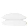 Matouk Stella Scalloped Embroidered King Pillowcase, Pair In White