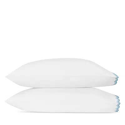 Matouk Stella Scalloped Embroidered King Pillowcase, Pair In White