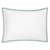 Matouk Stella Scalloped Embroidered King Sham In Green