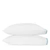 Matouk Stella Scalloped Embroidered Standard Pillowcase, Pair In Blue