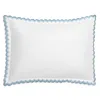 Matouk Stella Scalloped Embroidered Standard Sham In Blue