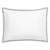 Matouk Stella Scalloped Embroidered Standard Sham In Brown