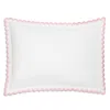 Matouk Stella Scalloped Embroidered Standard Sham In Pink