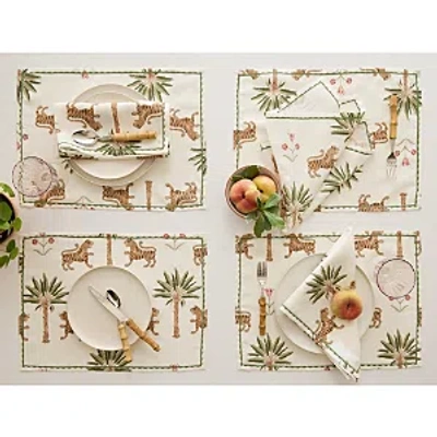 Matouk Tiger Palm Placemat, Set Of 4 In Tigereye
