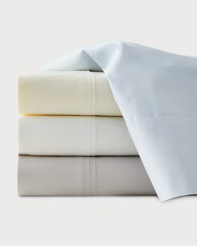 Matouk Two Marcus Collection King 600 Thread Count Solid Percale Pillowcases In Ivory