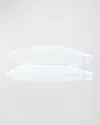 Matouk Two Scallops Embroidered 350 Thread Count Pillowcases, Standard Case In White