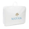 Matouk Valletto 3 Chamber Medium Down Pillow, King In White