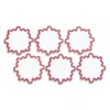 Matouk Wave 6 Round Cocktail Napkins, Set Of 6 In Pink
