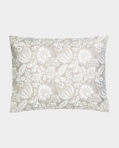 Matouk X Schumacher Granada Standard Sham In Gray