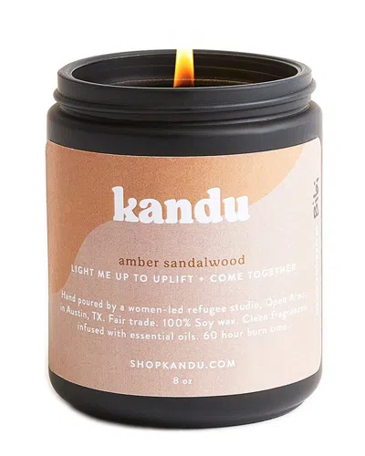Matr Boomie Amber Sandalwood 8oz Candle In Pink