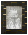 Matr Boomie Andhera Dash 5x7 Carved Horn & Brass Picture Frame In Black
