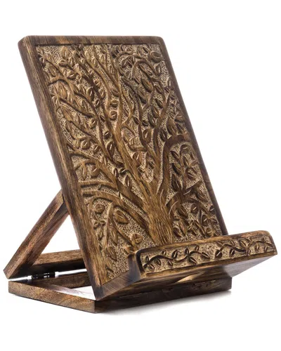 Matr Boomie Aranyani Tree Of Life Book Holder Tablet Stand In Brown