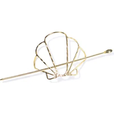 Matr Boomie Arnava Shell Hair Pin In Gold