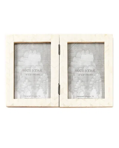 Matr Boomie Artemis 4x6 Double Picture Frame In White