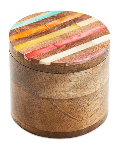 Matr Boomie Banka Mundi Round Keepsake Box In Multicolor