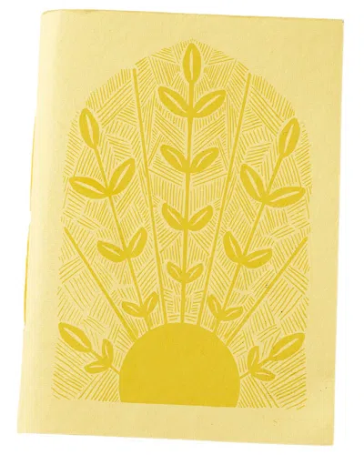 Matr Boomie Bhakti Peach 5x7 Self Care Journal In Yellow
