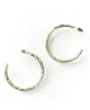 Matr Boomie Bhavani Silver Hammered Hoop Earrings In Silver