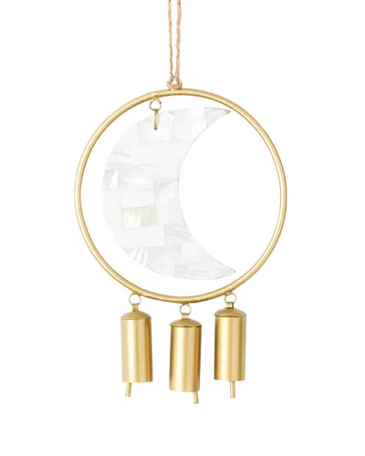 Matr Boomie Chayana Large Moon Mother-of-pearl Wind Chime In White