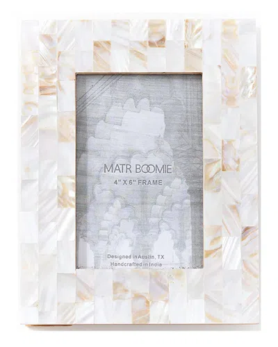 Matr Boomie Chitra 4x6 Mother-of-pearl Picture Frame In Cream