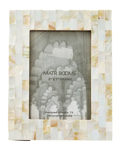 Matr Boomie Chitra 5x7 Mother-of-pearl Picture Frame In Cream