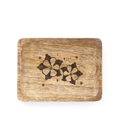 Matr Boomie Colorado State Blue Columbine Trinket Dish In Brown