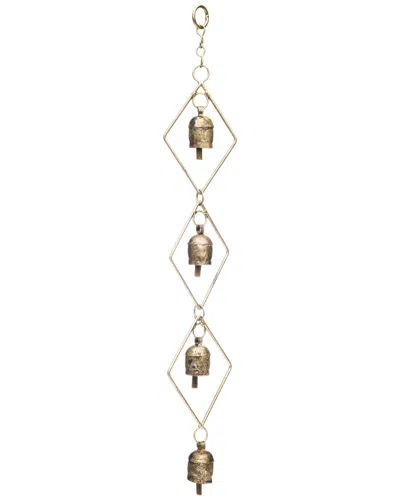 Matr Boomie Delicate Diamond Bells Wind Chime In Brass