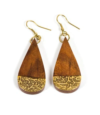 Matr Boomie Earth And Fire Teardrop Earrings In Gray