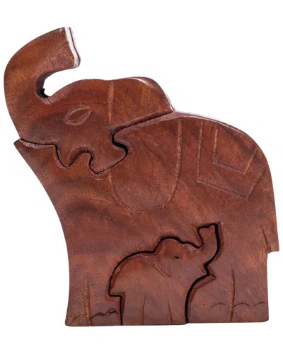 Matr Boomie Elephant Puzzle Box In Brown