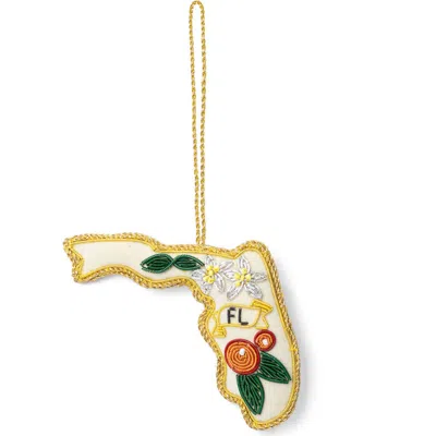 Matr Boomie Florida State Orange Blossom Beaded Fabric Ornament In Animal Print