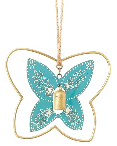 Matr Boomie Henna Treasure Butterfly Wind Spinner Bell Chime In Blue