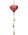 Matr Boomie Henna Treasure Heart Bell Wind Chime In Multicolor