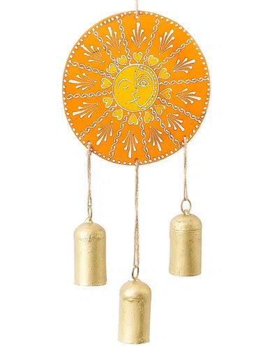 Matr Boomie Henna Treasure Sun Bell Wind Chime In Gold