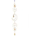 Matr Boomie Indukala Large Moon Phase Bell Wind Chime In Brass